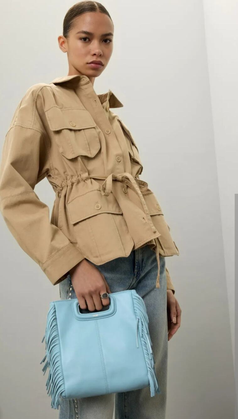 Maje Fringe Leather Bag Women
